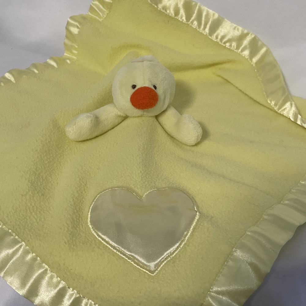 Baby Boom Duck Lovey Security Blanket Satin Trim & Heart Music Not Working